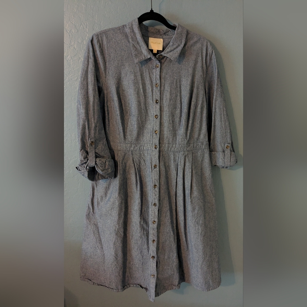 Modcloth Chambray Button-Up Dress